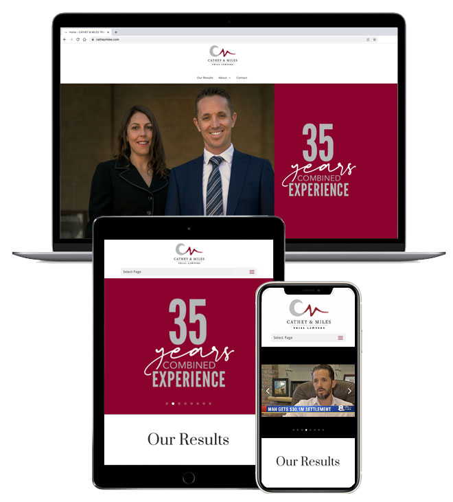 Cathey & Miles Trial Lawyers Custom Logo & Website Design